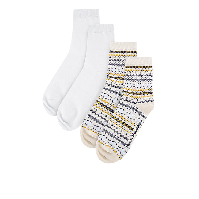 Hush Puppies Aksesoris Wanita Sarai L Qua Socks In Blue/Ecru