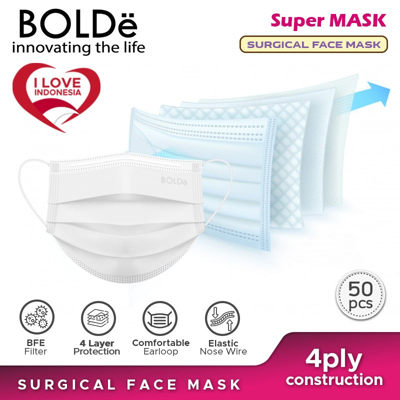 BOLDe Super Mask Surgical Mask 4 Ply 50pcs