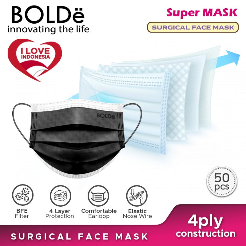 BOLDe Super Mask Surgical Mask 4 Ply 50pcs
