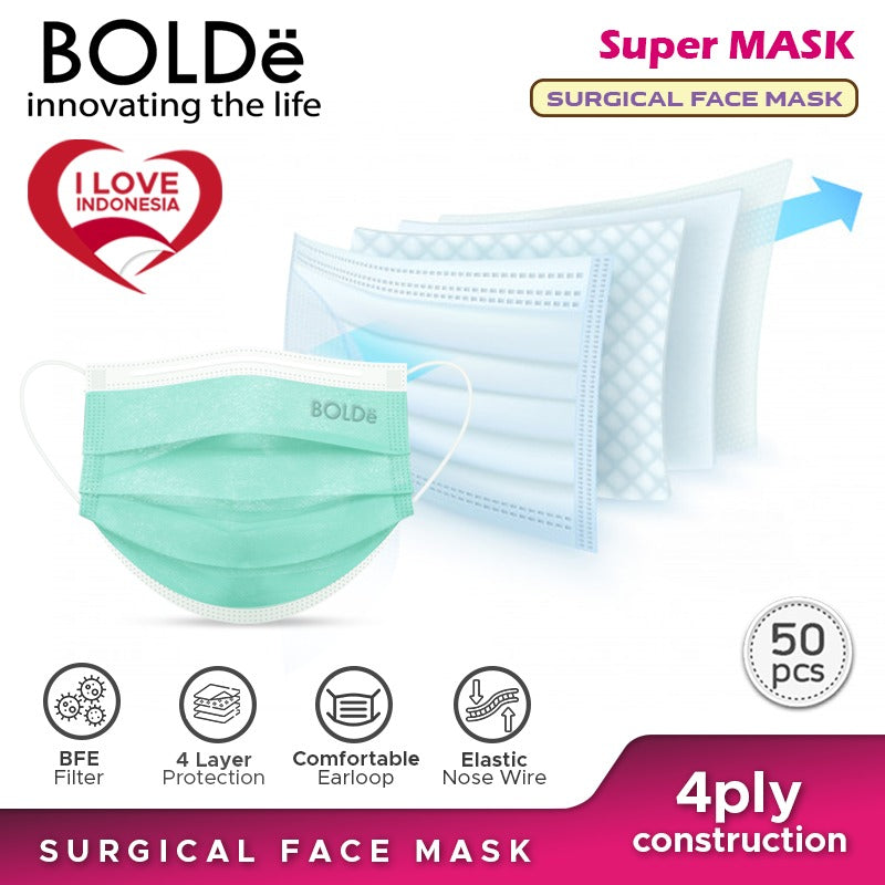 BOLDe Super Mask Surgical Mask 4 Ply 50pcs