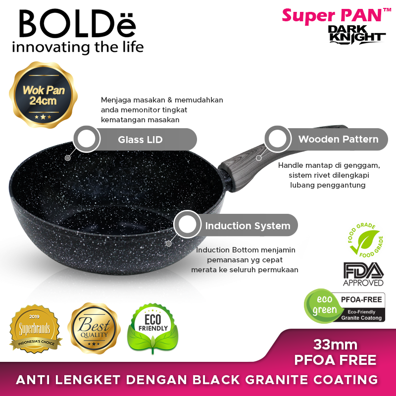 BOLDe Super Pan Wok 24 cm Black