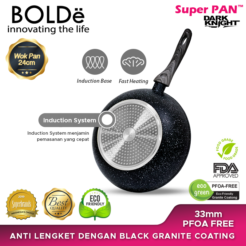 BOLDe Super Pan Wok 24 cm Black